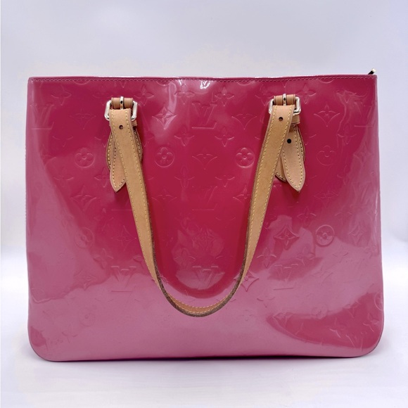 Louis Vuitton Pink Framboise Vernis Monogram Embossed Leather Reade PM Tote Bag - Picture 7 of 16